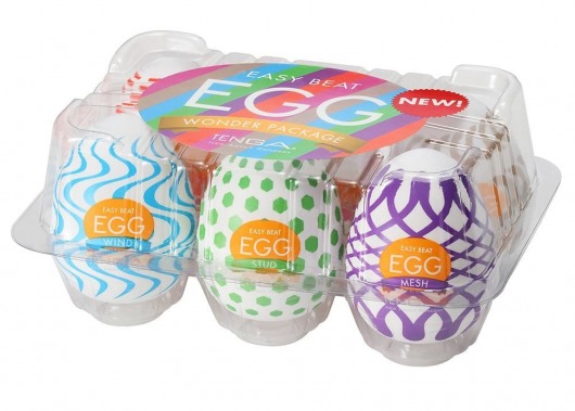 Набор из 6 мастурбаторов Tenga EGG IV с различным рельефом - Tenga - в Сызрани купить с доставкой