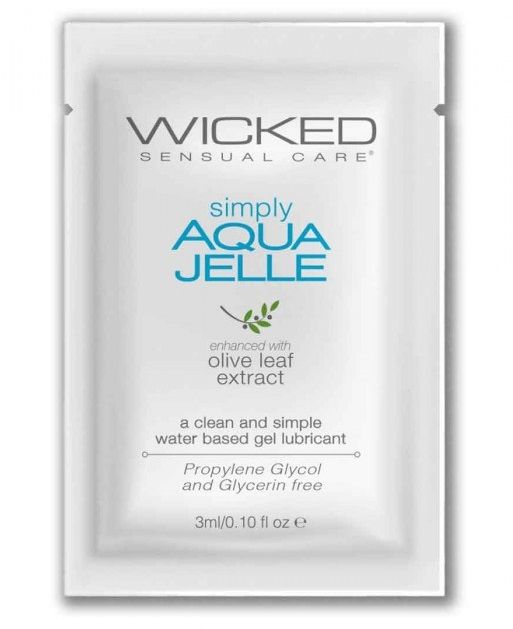 Гель-лубрикант Simply Aqua Jelle - 3 мл. - Wicked - купить с доставкой в Сызрани