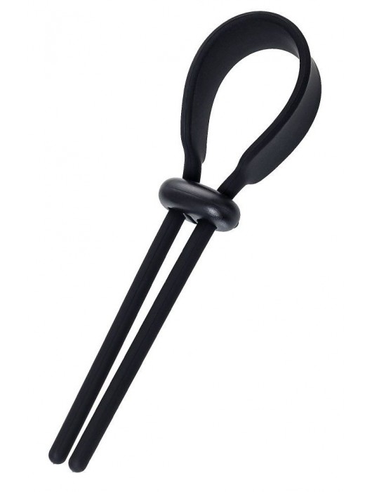 Черное эрекционное лассо на пенис Keb - A-toys - в Сызрани купить с доставкой