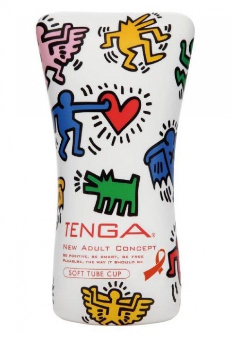 Мастурбатор-туба Keith Haring Soft Tube CUP - Tenga - в Сызрани купить с доставкой