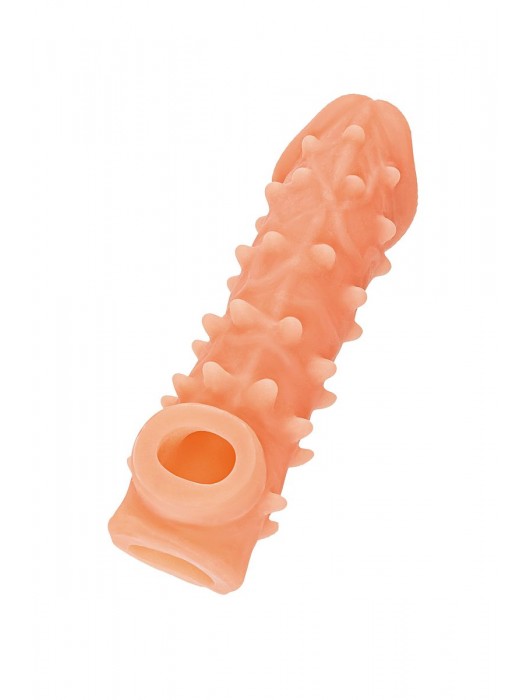 Телесная закрытая насадка с пупырышками Cock Sleeve Size L - 17,6 см. - KOKOS - в Сызрани купить с доставкой