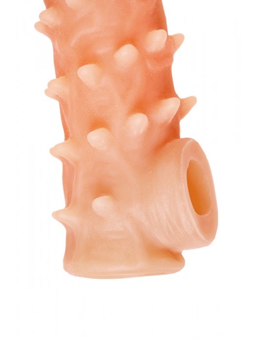Телесная закрытая насадка с пупырышками Cock Sleeve Size L - 17,6 см. - KOKOS - в Сызрани купить с доставкой