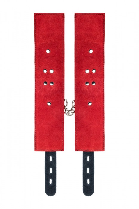 Красно-черные оковы на ноги из кожи - ToyFa - купить с доставкой в Сызрани