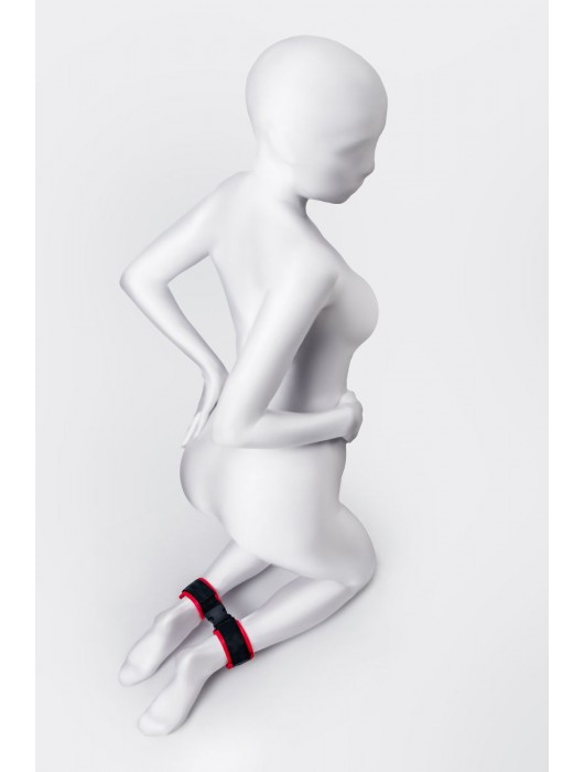 Красно-черные велюровые оковы Anonymo - ToyFa - купить с доставкой в Сызрани