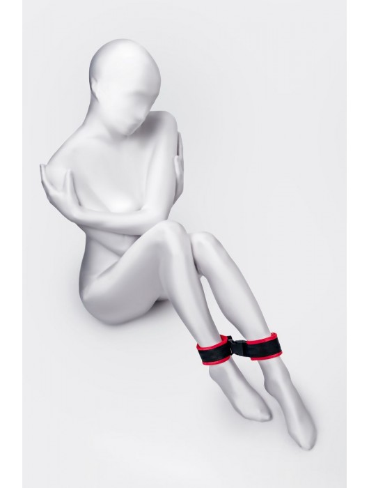 Красно-черные велюровые оковы Anonymo - ToyFa - купить с доставкой в Сызрани