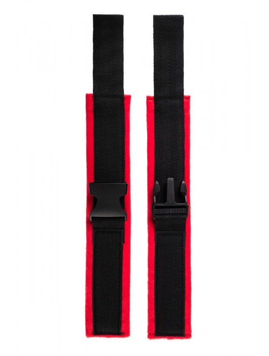 Красно-черные велюровые оковы Anonymo - ToyFa - купить с доставкой в Сызрани