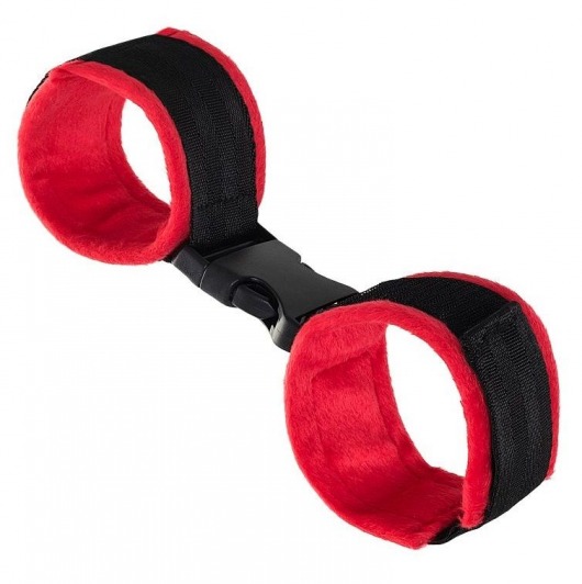 Красно-черные велюровые оковы Anonymo - ToyFa - купить с доставкой в Сызрани