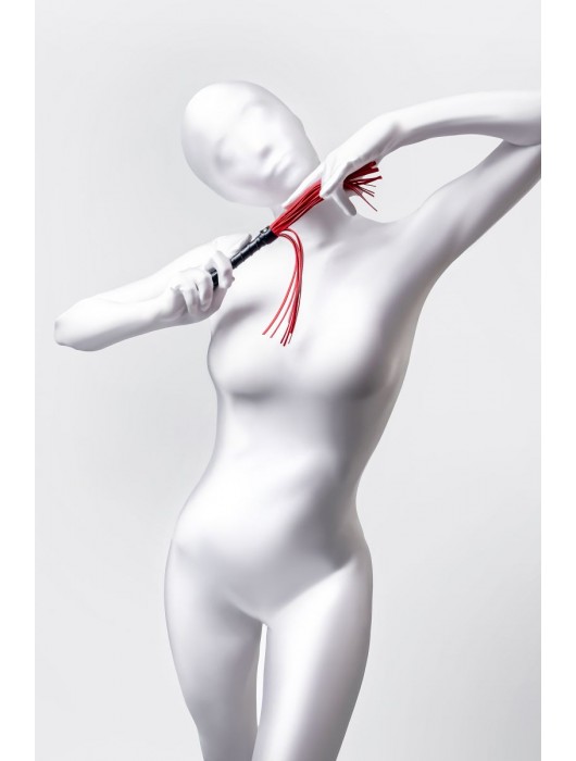 Красно-черный флоггер Anonymo - 28 см. - ToyFa - купить с доставкой в Сызрани