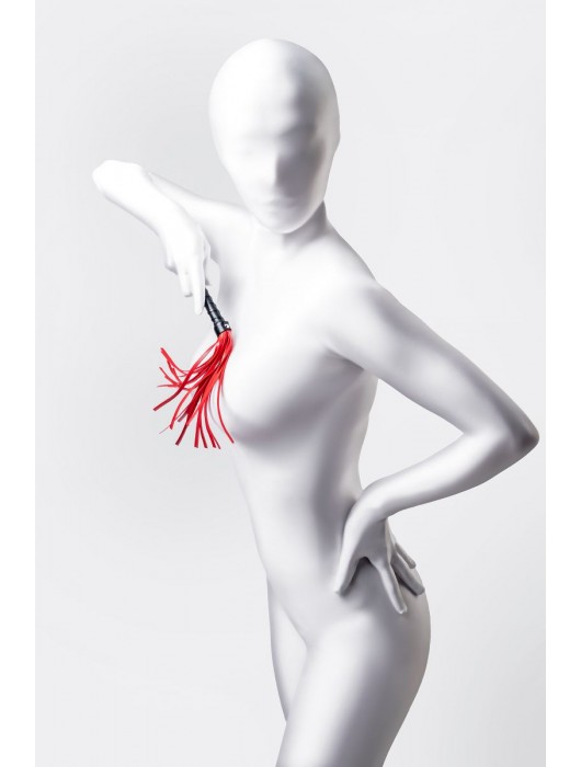 Красно-черный флоггер Anonymo - 28 см. - ToyFa - купить с доставкой в Сызрани