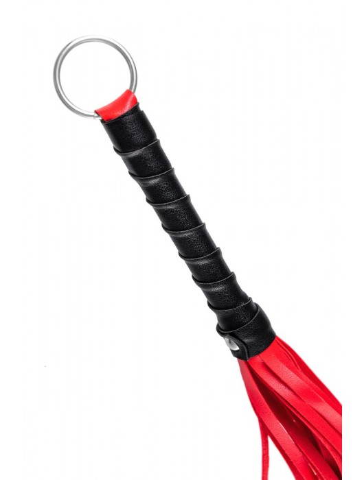 Красно-черный флоггер Anonymo - 28 см. - ToyFa - купить с доставкой в Сызрани