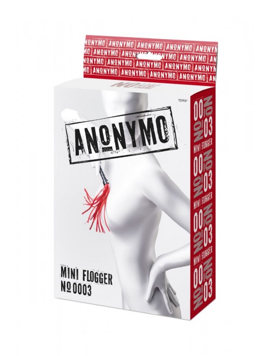 Красно-черный флоггер Anonymo - 28 см. - ToyFa - купить с доставкой в Сызрани