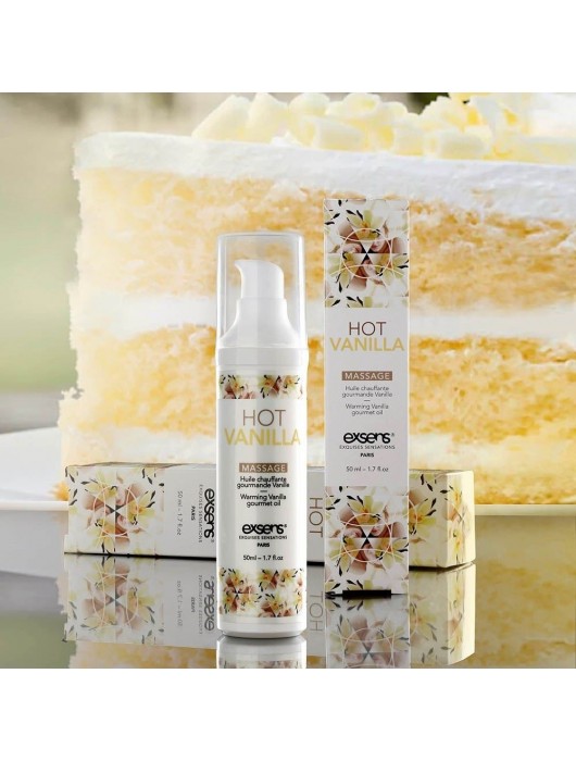Разогревающее массажное масло с ароматом ванили Gourmet Hot Vanilla - 50 мл. - Exsens - купить с доставкой в Сызрани