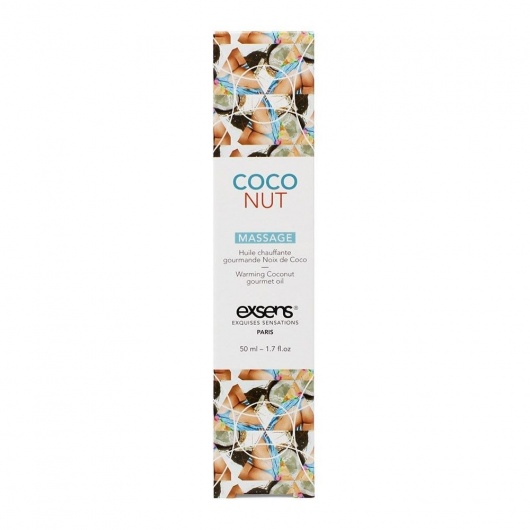 Разогревающее массажное масло с ароматом кокоса Gourmet Coconut - 50 мл. - Exsens - купить с доставкой в Сызрани