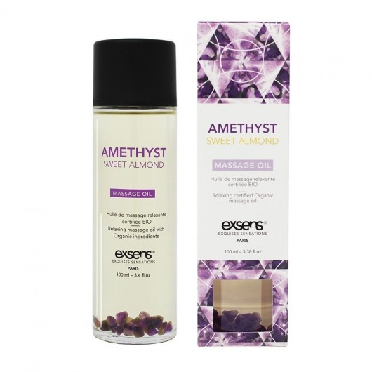 Органическое массажное масло AMETHYST SWEET ALMOND - 100 мл. - Exsens - купить с доставкой в Сызрани