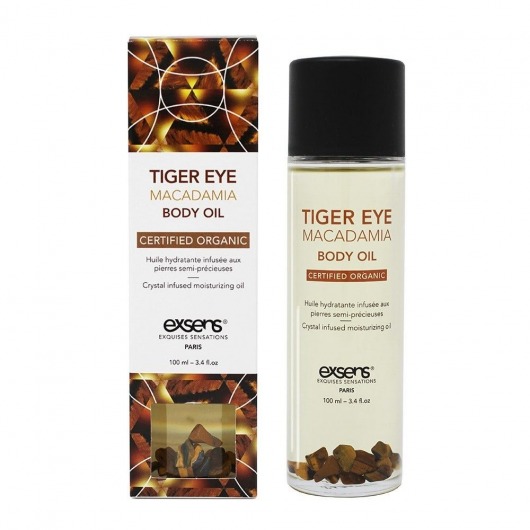 Органическое массажное масло TIGER EYE MACADAMIA - 100 мл. - Exsens - купить с доставкой в Сызрани