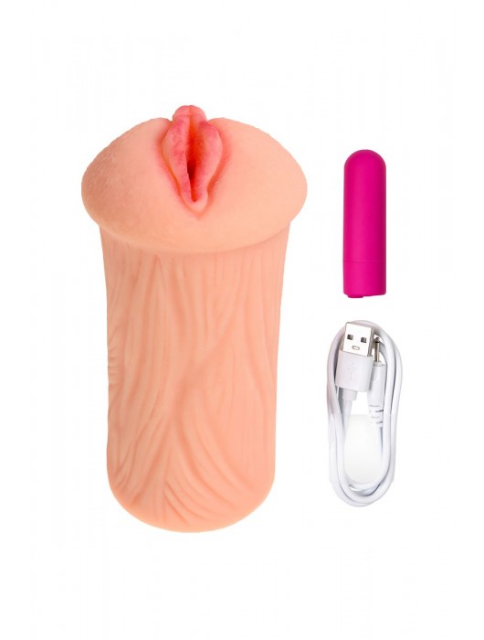 Реалистичный мастурбатор-вагина телесного цвета Elegance.001 с вибрацией - KOKOS - в Сызрани купить с доставкой