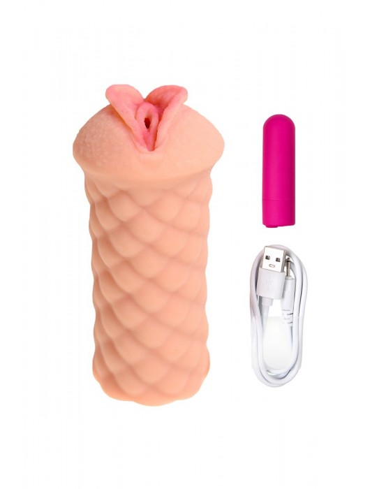 Телесный мастурбатор-вагина Elegance.002 с вибрацией - KOKOS - в Сызрани купить с доставкой
