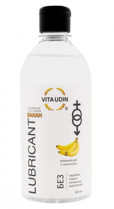 Интимный гель-смазка на водной основе VITA UDIN с ароматом банана - 500 мл. - VITA UDIN - купить с доставкой в Сызрани