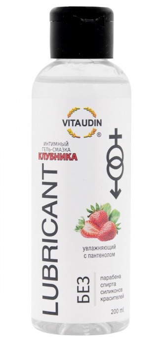 Интимный гель-смазка на водной основе VITA UDIN с ароматом клубники - 200 мл. - VITA UDIN - купить с доставкой в Сызрани