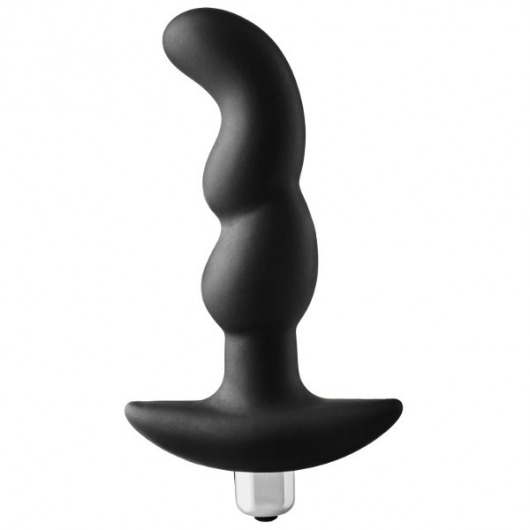 Черная вибропробка для простаты FantASStic Vibrating Prostate Plug - 14,5 см. - Dream Toys - в Сызрани купить с доставкой