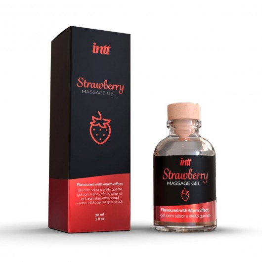 Массажный гель с ароматом клубники Strawberry - 30 мл. - INTT - купить с доставкой в Сызрани