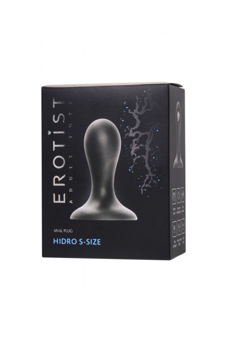 Черная анальная втулка Hidro S - 8,5 см. - Erotist Adult Toys