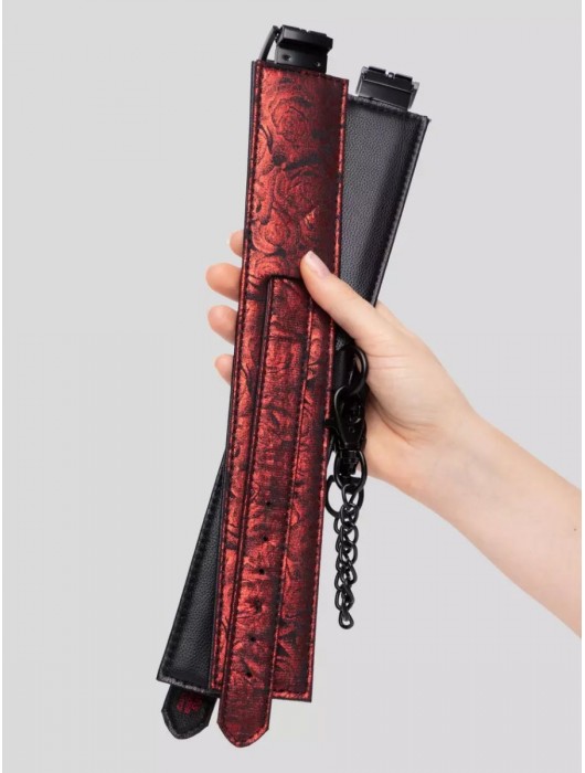 Красно-черные оковы Reversible Faux Leather Ankle Cuffs - Fifty Shades of Grey - купить с доставкой в Сызрани