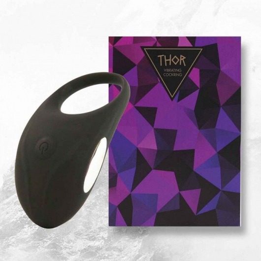 Черное эрекционное виброкольцо Thor Cockring - FeelzToys - в Сызрани купить с доставкой