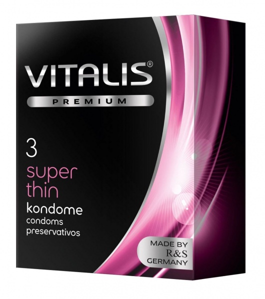 Ультратонкие презервативы VITALIS PREMIUM super thin - 3 шт. - Vitalis - купить с доставкой в Сызрани