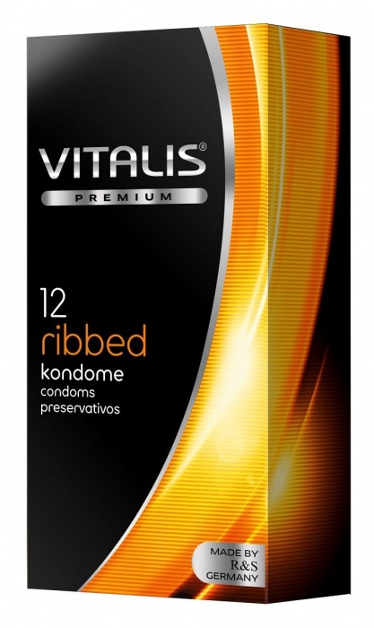 Ребристые презервативы VITALIS PREMIUM ribbed - 12 шт. - Vitalis - купить с доставкой в Сызрани