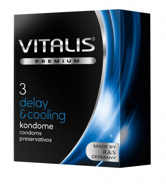 Презервативы VITALIS PREMIUM delay   cooling с охлаждающим эффектом - 3 шт. - Vitalis - купить с доставкой в Сызрани