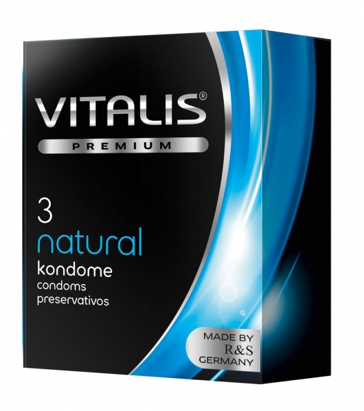 Классические презервативы VITALIS PREMIUM natural - 3 шт. - Vitalis - купить с доставкой в Сызрани