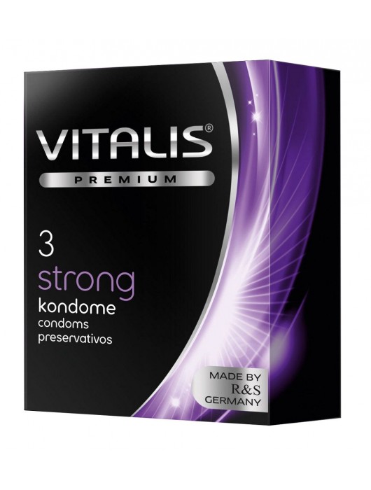 Презервативы с утолщенной стенкой VITALIS PREMIUM strong - 3 шт. - Vitalis - купить с доставкой в Сызрани