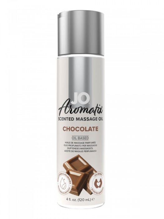 Массажное масло JO Aromatix Massage Oil Chocolate с ароматом шоколада - 120 мл. - System JO - купить с доставкой в Сызрани