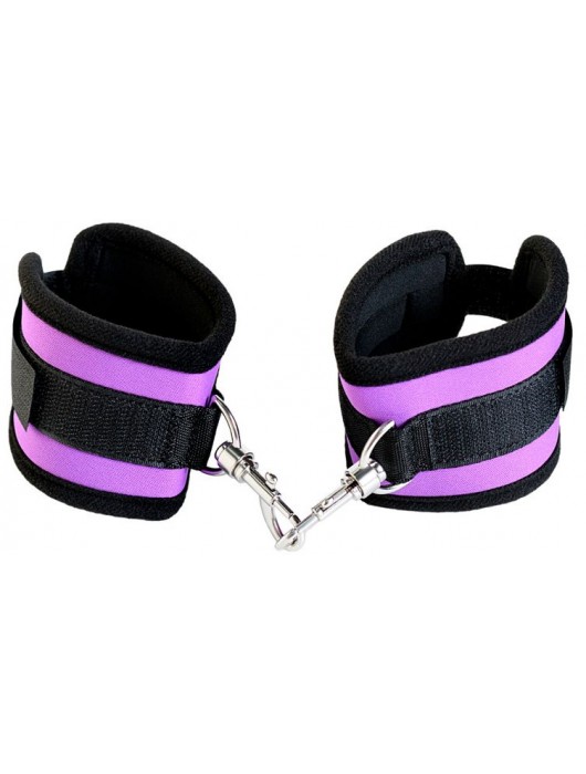 Наручники из неопрена фиолетового цвета - ToyFa - купить с доставкой в Сызрани