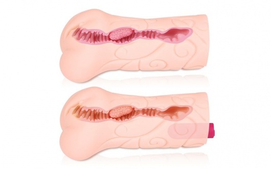 Телесный вибромастурбатор-вагина Tattoo Auto - KOKOS - в Сызрани купить с доставкой