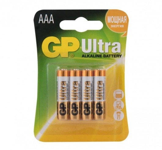 Батарейки алкалиновые GP Ultra Alkaline 24А AАA/LR03 - 4 шт. - Элементы питания - купить с доставкой в Сызрани