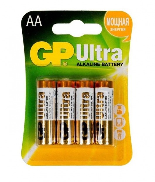 Батарейки алкалиновые GP Ultra Alkaline AA/LR6 - 4 шт. - Элементы питания - купить с доставкой в Сызрани