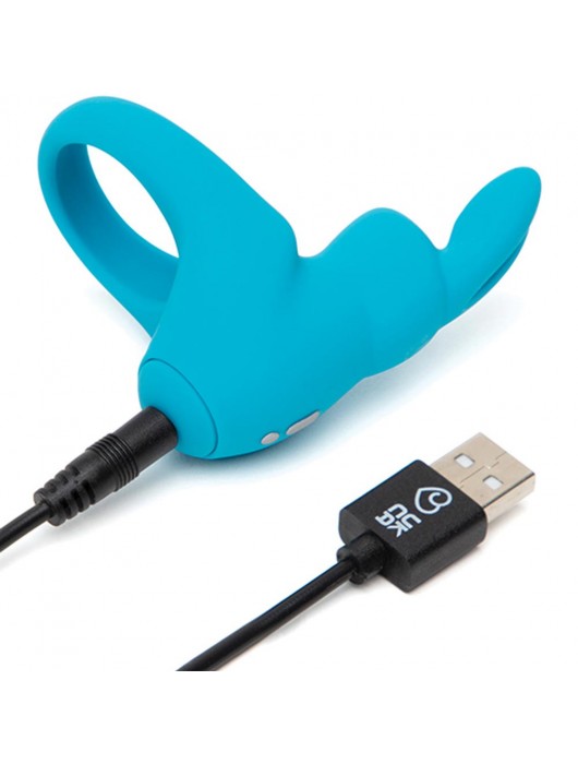 Голубое эрекционное виброкольцо Happy Rabbit Rechargeable Rabbit Cock Ring - Happy Rabbit - в Сызрани купить с доставкой