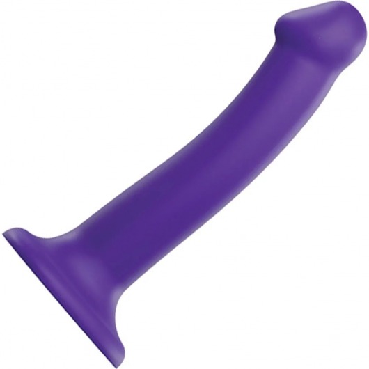 Фиолетовый фаллоимитатор-насадка Strap-On-Me Dildo Dual Density size M - 18 см. - Strap-on-me - купить с доставкой в Сызрани