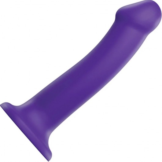 Фиолетовый фаллоимитатор-насадка Strap-On-Me Dildo Dual Density size L - 19 см. - Strap-on-me - купить с доставкой в Сызрани