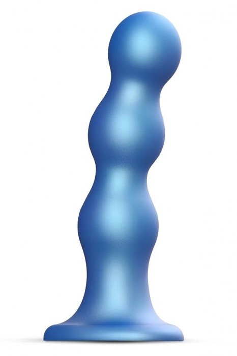 Голубая насадка Strap-On-Me Dildo Plug Balls size S - Strap-on-me - купить с доставкой в Сызрани