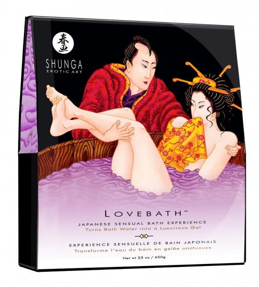 Соль для ванны Lovebath Sensual lotus, превращающая воду в гель - 650 гр. - Shunga - купить с доставкой в Сызрани