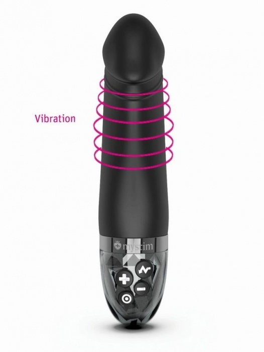 Черный вибратор с электростимуляцией Real Deal Neal - 16,5 см. - MyStim - купить с доставкой в Сызрани