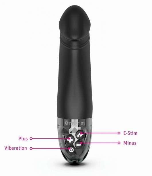 Черный вибратор с электростимуляцией Real Deal Neal - 16,5 см. - MyStim - купить с доставкой в Сызрани