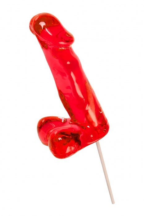 Красный леденец в форме члена со вкусом виски - 173 гр. - Sosuчki - купить с доставкой в Сызрани
