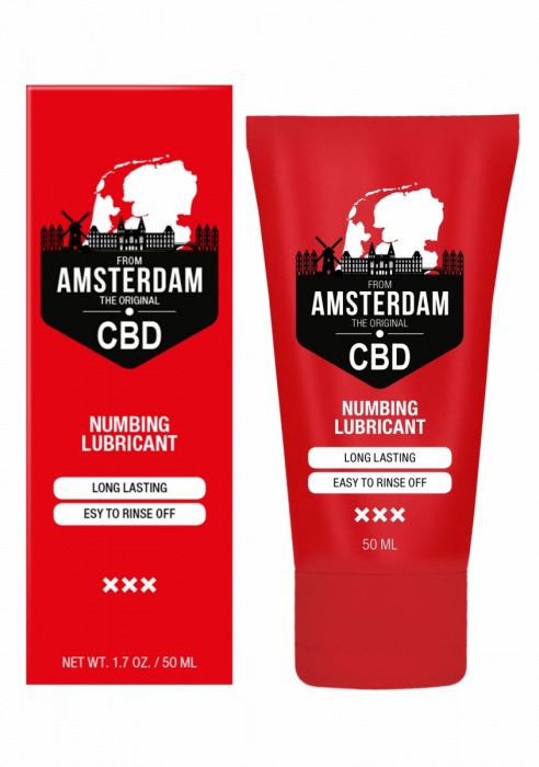 Пролонгирующий лубрикант Numbing CBD from Amsterdam - 50 мл. - Shots Media BV - купить с доставкой в Сызрани