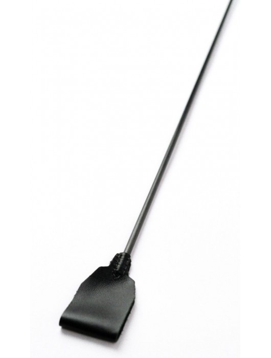 Черный кожаный стек с гладкой ручкой - 55 см. - Crazy Handmade - купить с доставкой в Сызрани