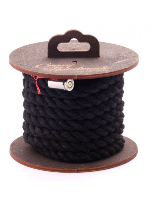 Черная хлопковая веревка для бондажа на катушке - 3 м. - Crazy Handmade - купить с доставкой в Сызрани