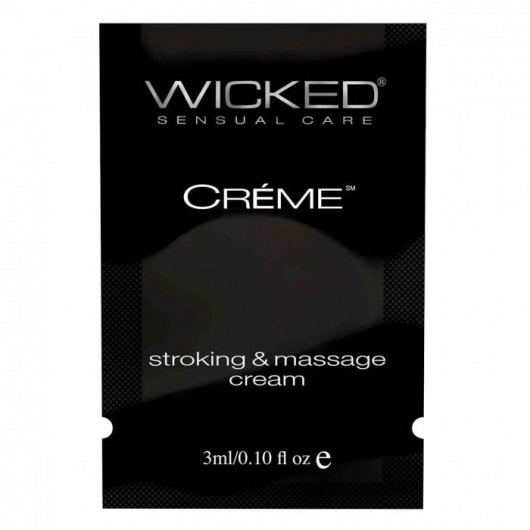 Крем для массажа и мастурбации Wicked Stroking and Massage Creme - 3 мл. - Wicked - купить с доставкой в Сызрани